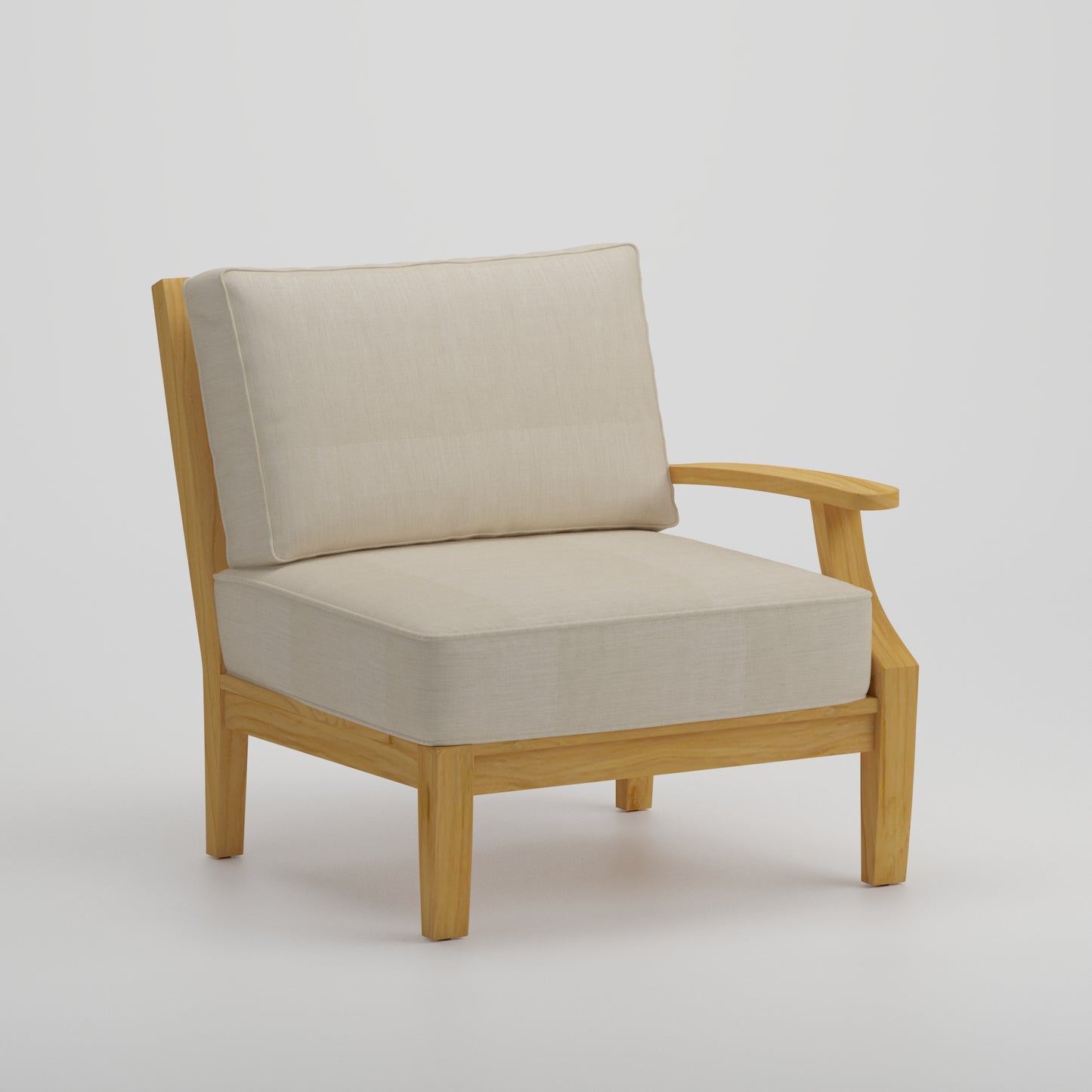 Mila Teak Left-Arm Sectional Chair