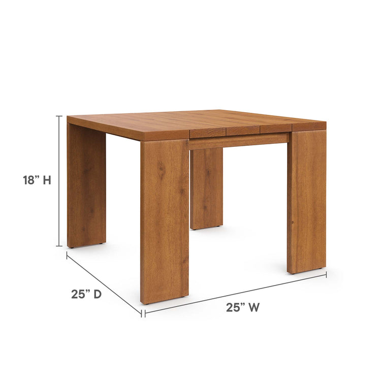 Tahoe Outdoor Patio Acacia Wood Side Table - Default Title