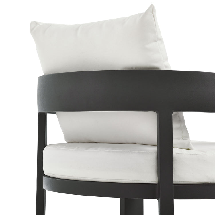 Tahoe 5-Piece Outdoor Patio Aluminum Dining Set - Gray White