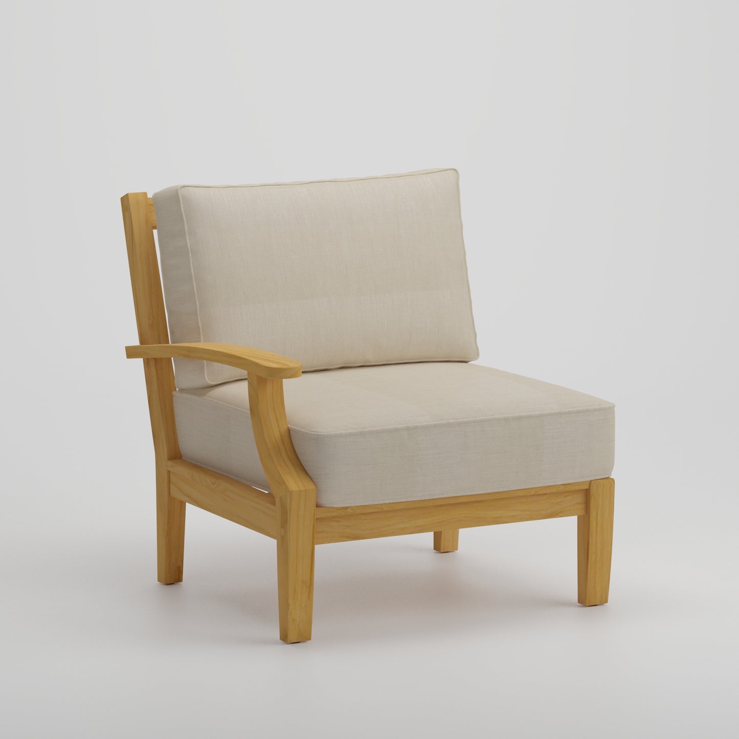 Mila Teak Right-Arm Sectional Chair