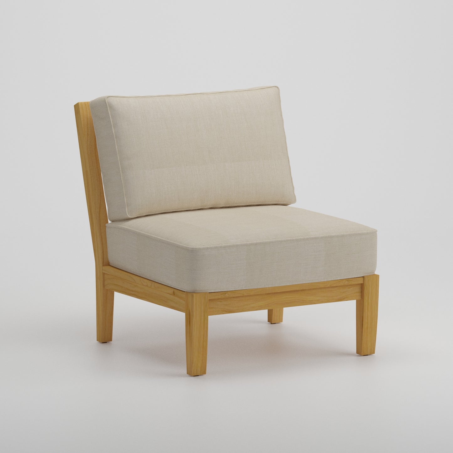 Mila Teak Armless Sectional Chair