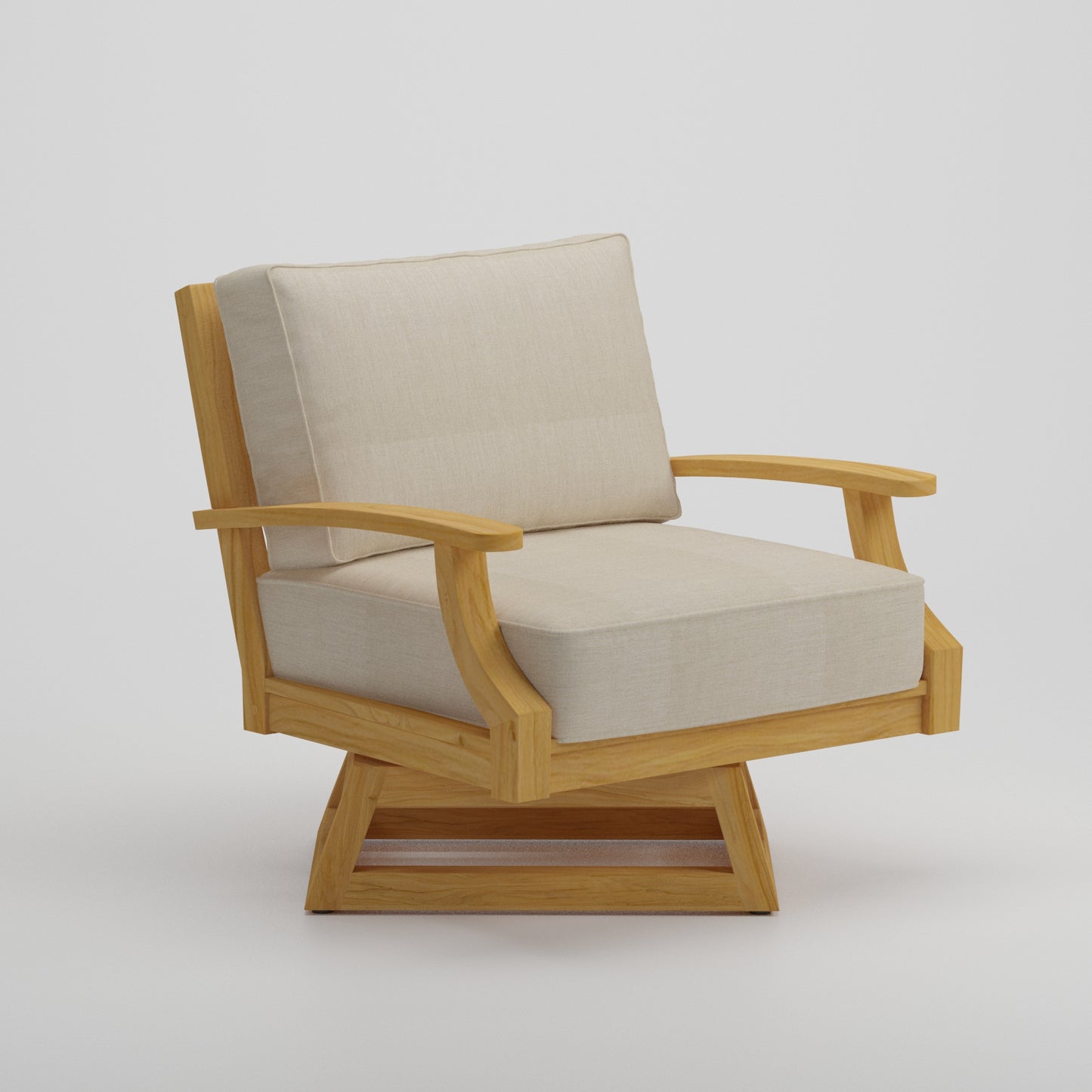 Mila Teak Swivel Club Chair