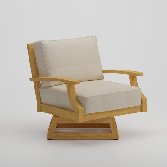 Mila Teak Swivel Club Chair