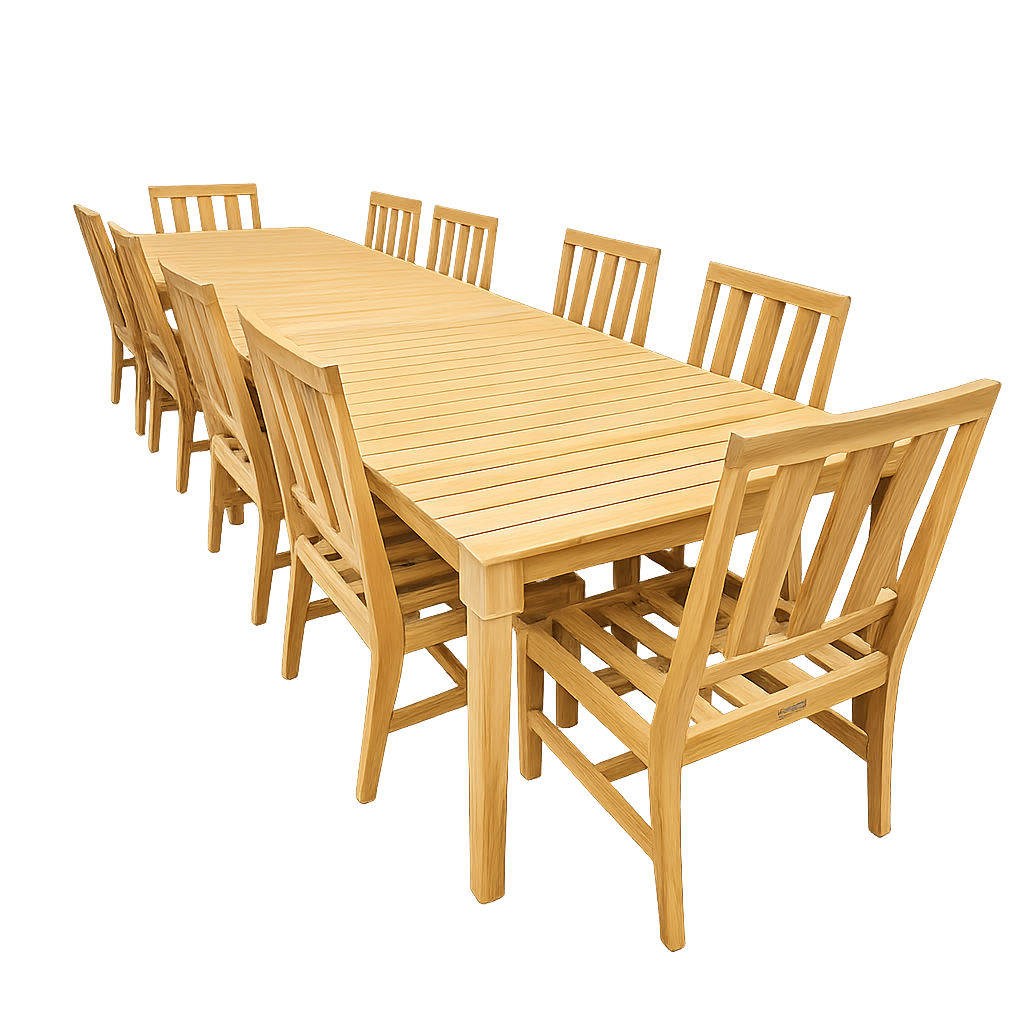 Mila Teak Dining Set – 12 Piece
