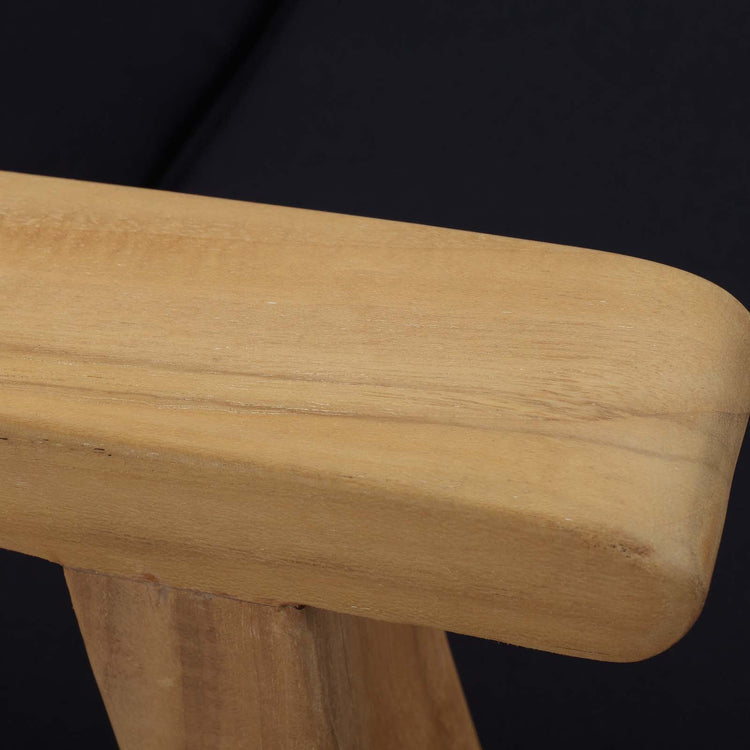 Marina Outdoor Patio Teak Single Chaise - Natural Navy