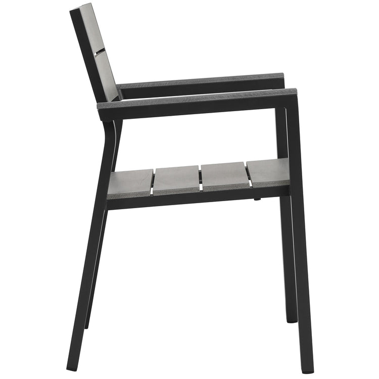 Maine Dining Outdoor Patio Armchair - Brown Gray