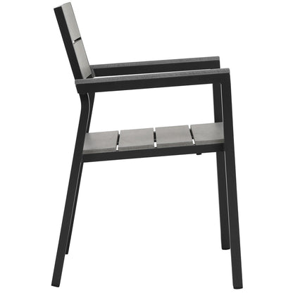 Maine Dining Outdoor Patio Armchair - Brown Gray