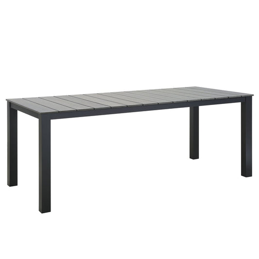 Maine 80" Outdoor Patio Dining Table - Brown Gray
