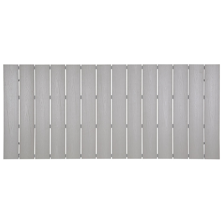 Maine 80" Outdoor Patio Dining Table - White Light Gray