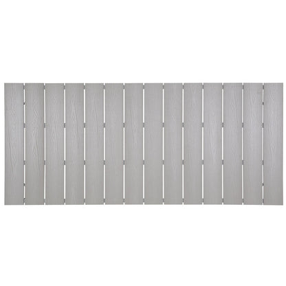 Maine 80" Outdoor Patio Dining Table - White Light Gray