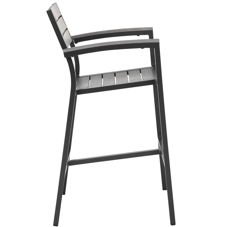 Maine Outdoor Patio Bar Stool - Brown Gray