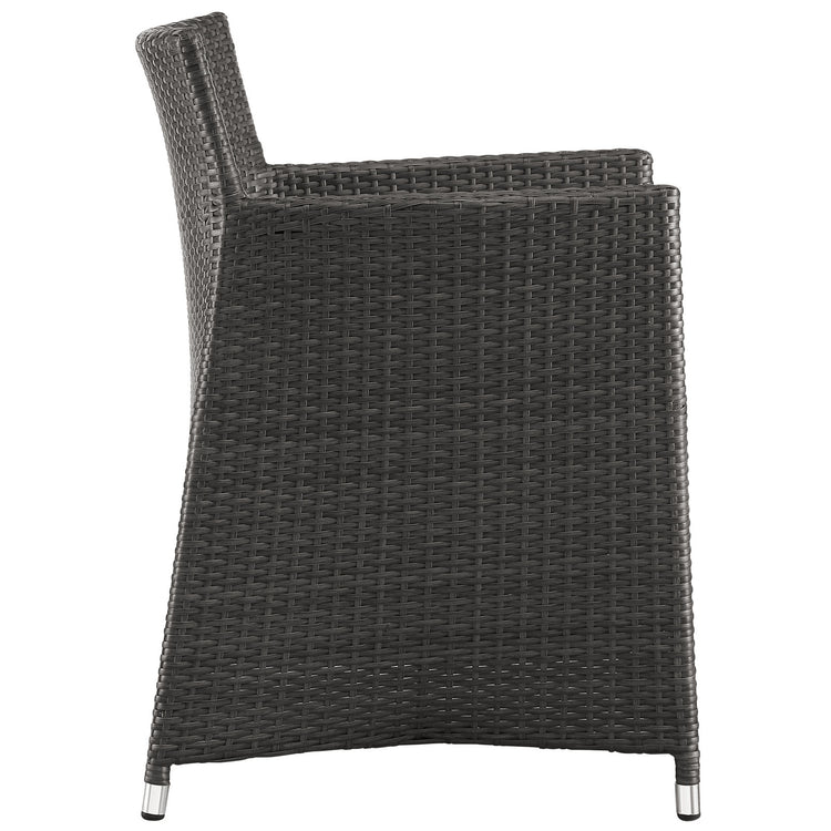 Junction Outdoor Patio Wicker Armchair Set of 2 - Brown White