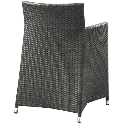 Junction Outdoor Patio Wicker Armchair Set of 2 - Brown White