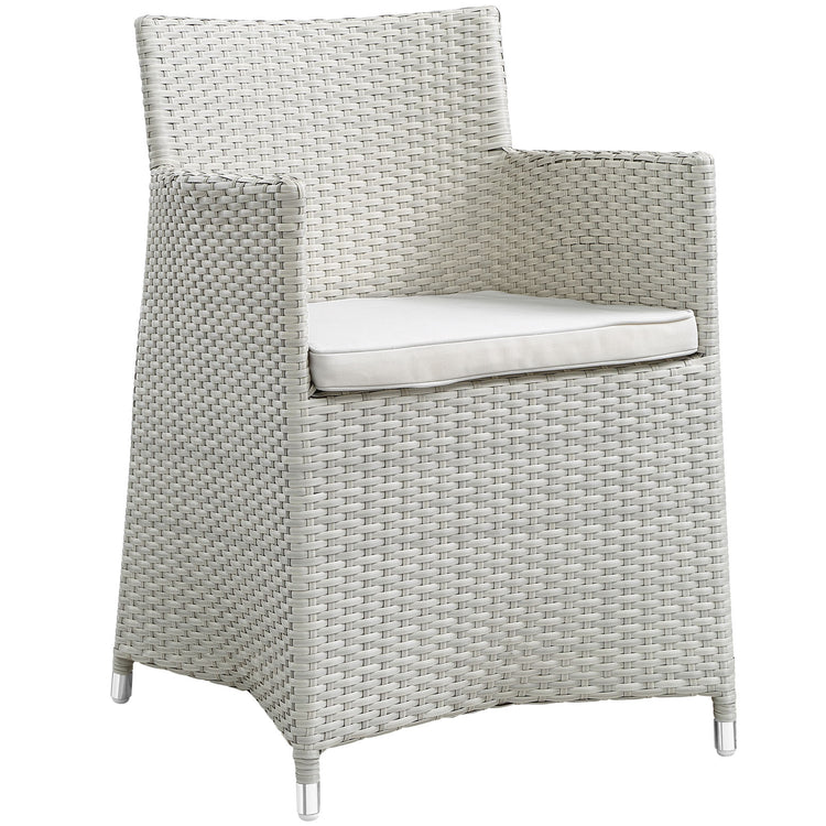 Junction Outdoor Patio Wicker Armchair Set of 2 - Gray White