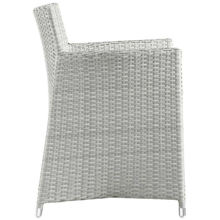 Junction Outdoor Patio Wicker Armchair Set of 2 - Gray White