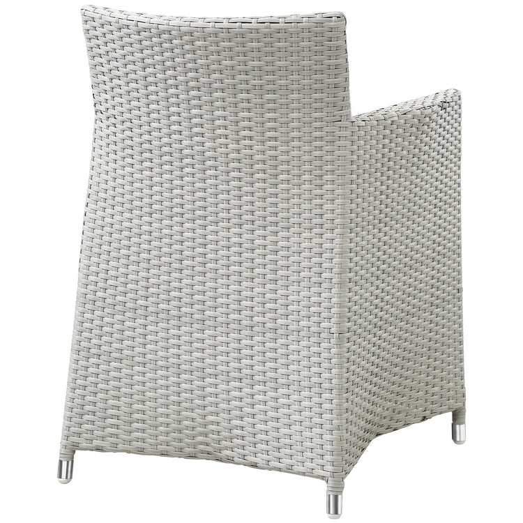 Junction Outdoor Patio Wicker Armchair Set of 2 - Gray White