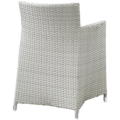 Junction Outdoor Patio Wicker Armchair Set of 2 - Gray White