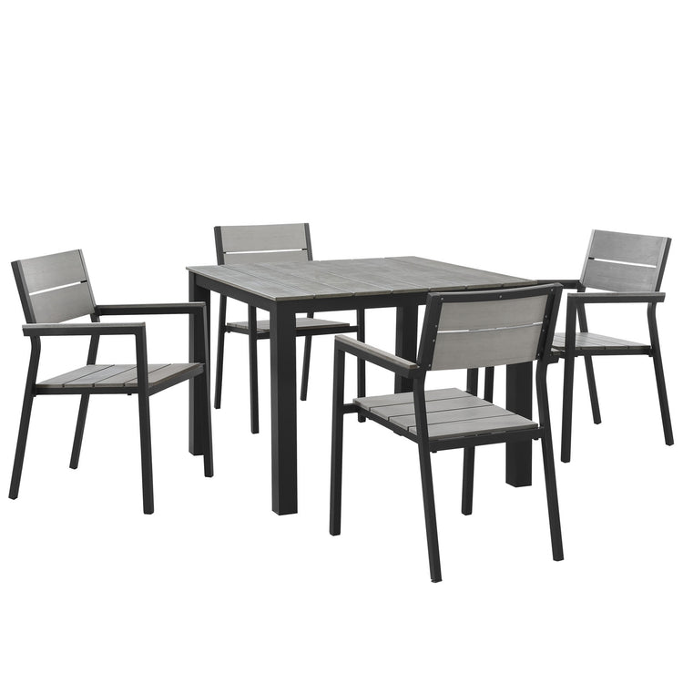 Maine 5 Piece Outdoor Patio Dining Set - Default Title