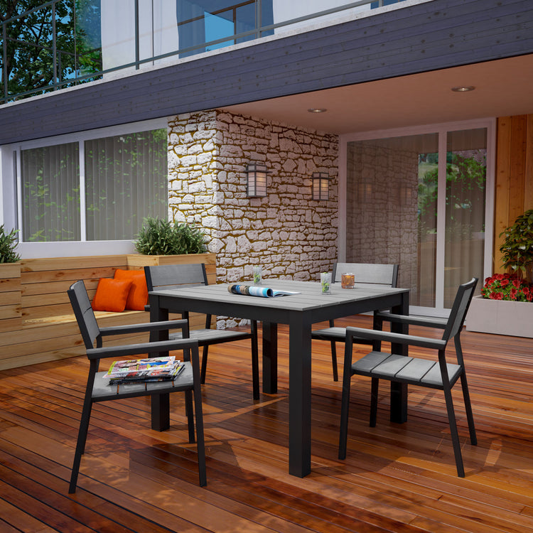 Maine 5 Piece Outdoor Patio Dining Set - Default Title