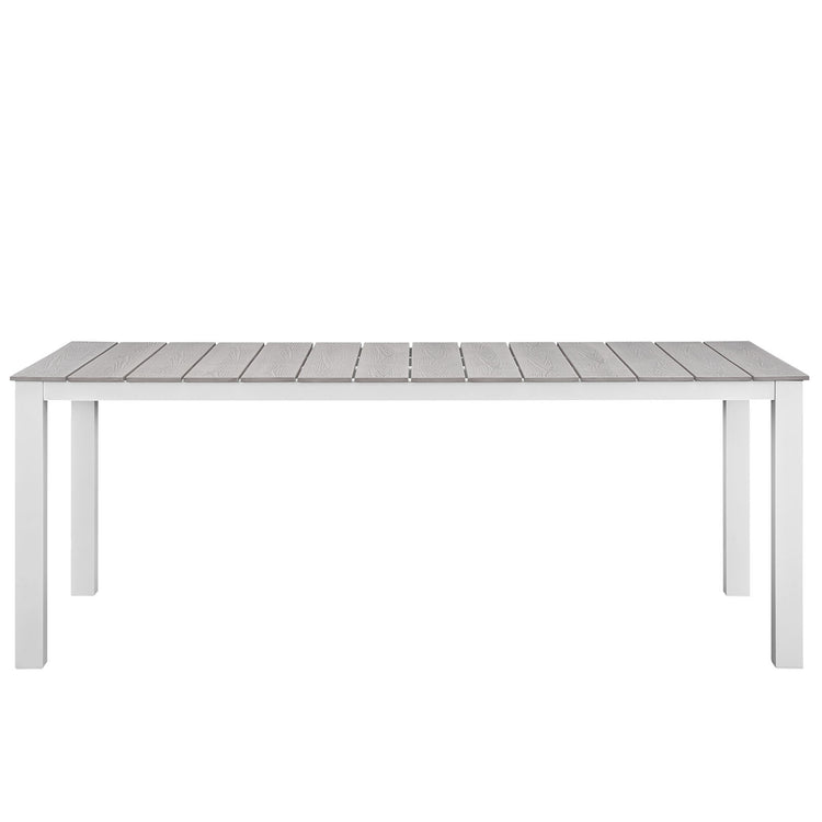 Junction 7 Piece Outdoor Patio Dining Set - Gray White