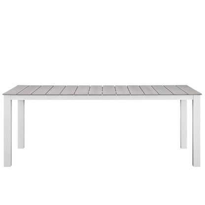 Junction 7 Piece Outdoor Patio Dining Set - Gray White