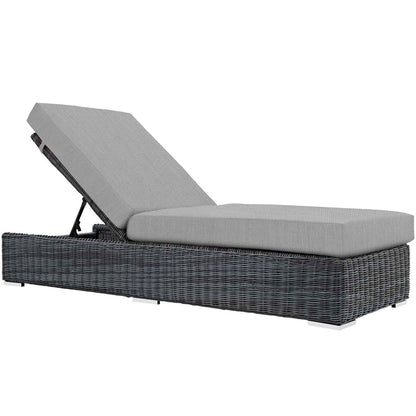 Summon Outdoor Patio Sunbrella® Chaise Lounge - Canvas Gray
