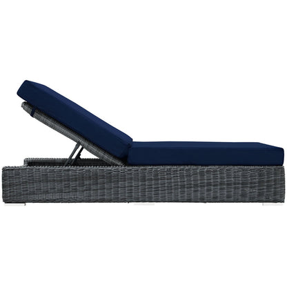 Summon Outdoor Patio Sunbrella® Chaise Lounge - Canvas Navy