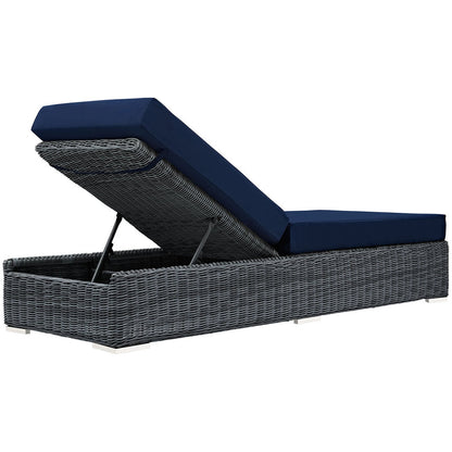 Summon Outdoor Patio Sunbrella® Chaise Lounge - Canvas Navy