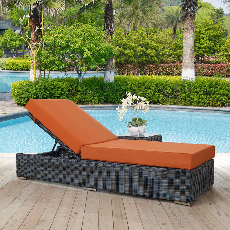Summon Outdoor Patio Sunbrella® Chaise Lounge - Canvas Tuscan