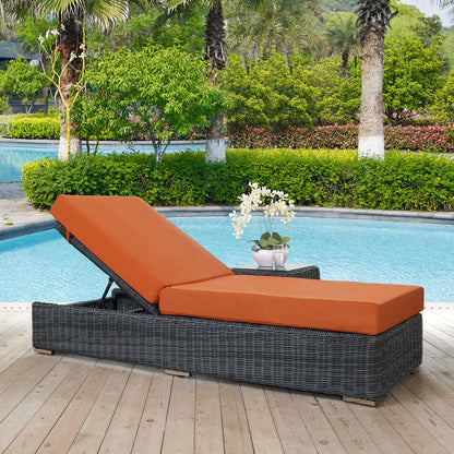 Summon Outdoor Patio Sunbrella® Chaise Lounge - Canvas Tuscan