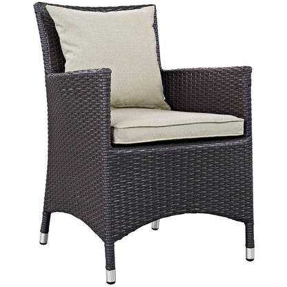 Convene Dining Outdoor Armchair - Espresso Beige