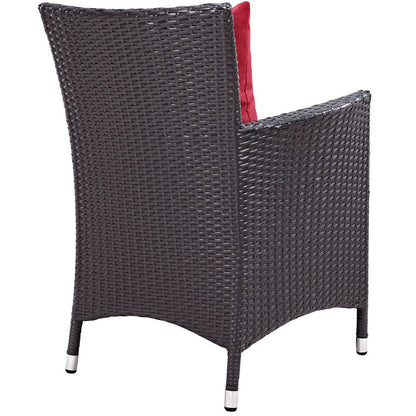 Convene Dining Outdoor Armchair - Espresso Red