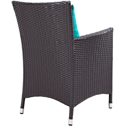 Convene Dining Outdoor Armchair - Espresso Turquoise