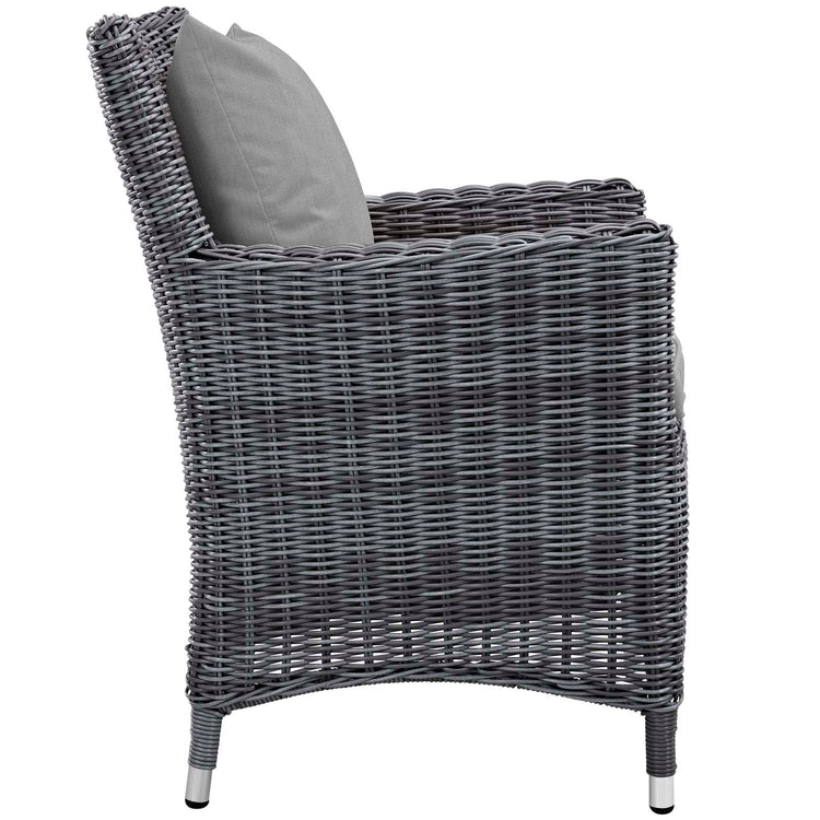 Summon Dining Outdoor Patio Sunbrella® Armchair - Canvas Gray