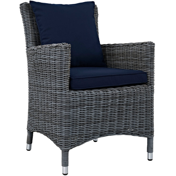Summon Dining Outdoor Patio Sunbrella® Armchair - Canvas Navy