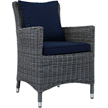 Summon Dining Outdoor Patio Sunbrella® Armchair - Canvas Navy