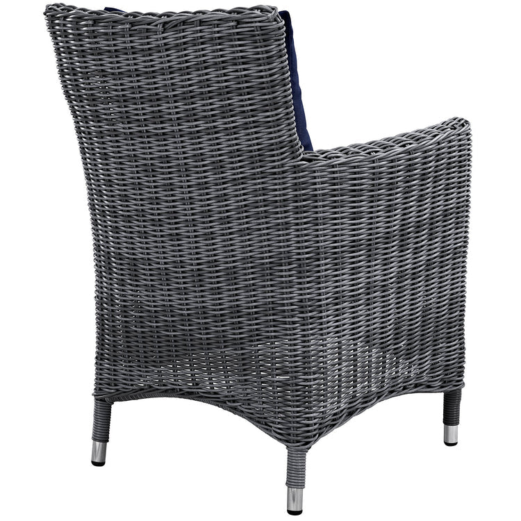 Summon Dining Outdoor Patio Sunbrella® Armchair - Canvas Navy