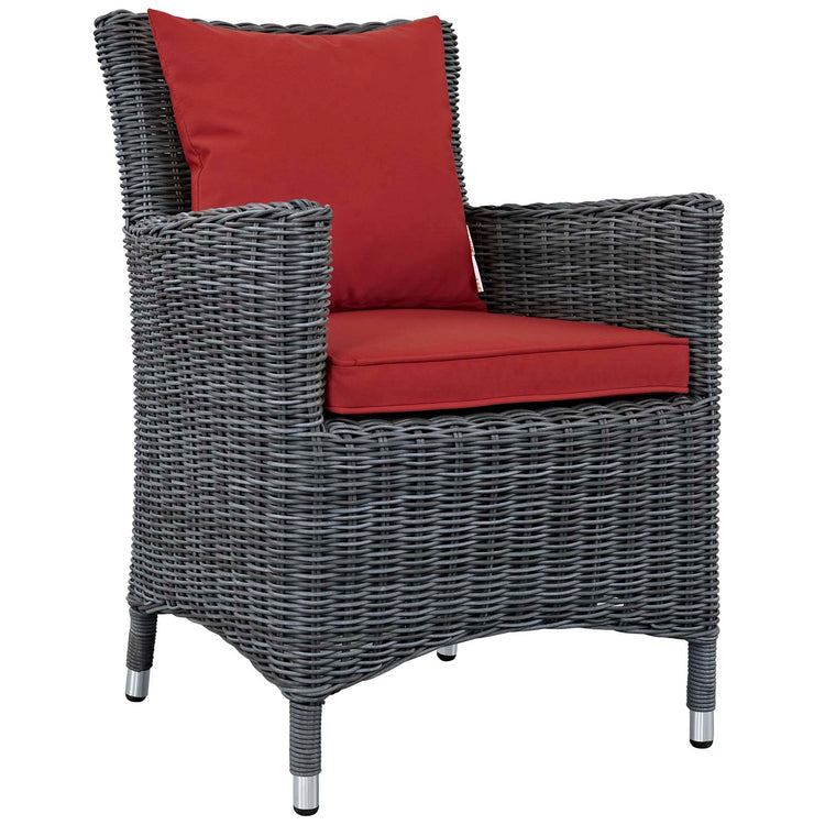 Summon Dining Outdoor Patio Sunbrella® Armchair - Canvas Red