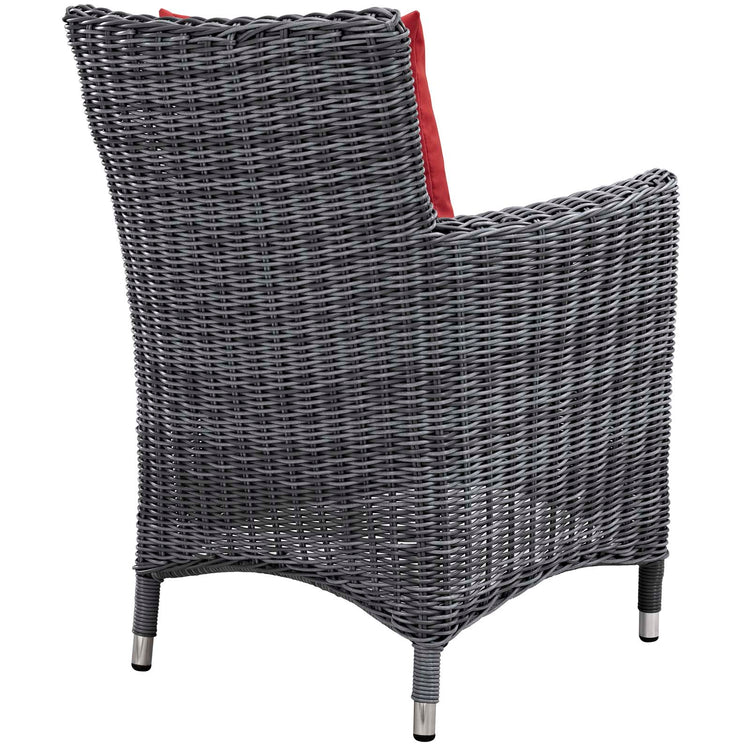 Summon Dining Outdoor Patio Sunbrella® Armchair - Canvas Red