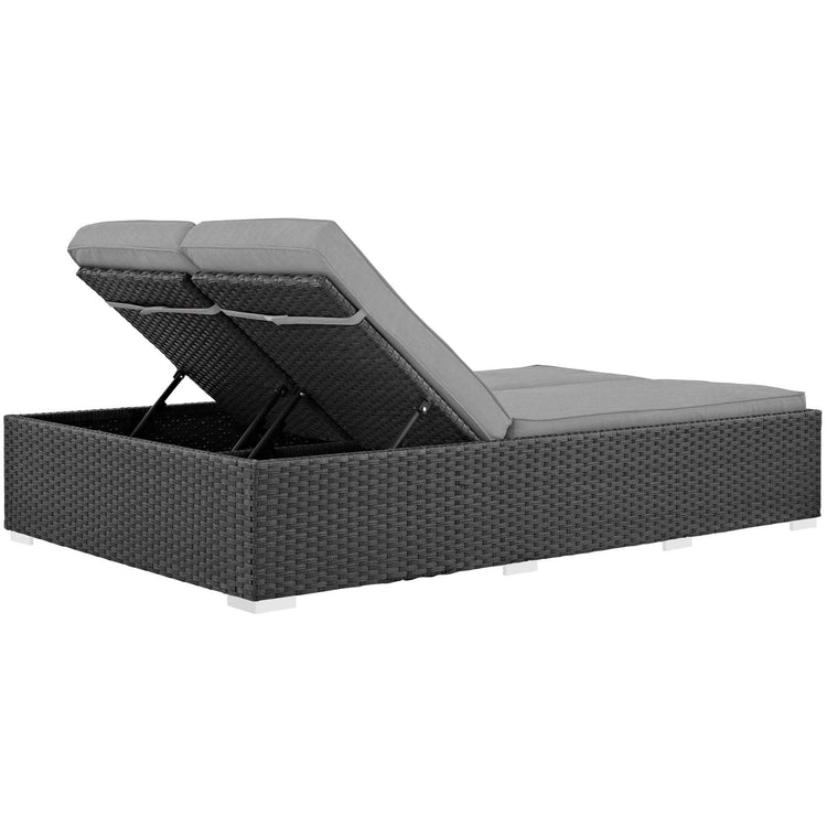 Sojourn Outdoor Patio Sunbrella® Double Chaise - Chocolate Gray