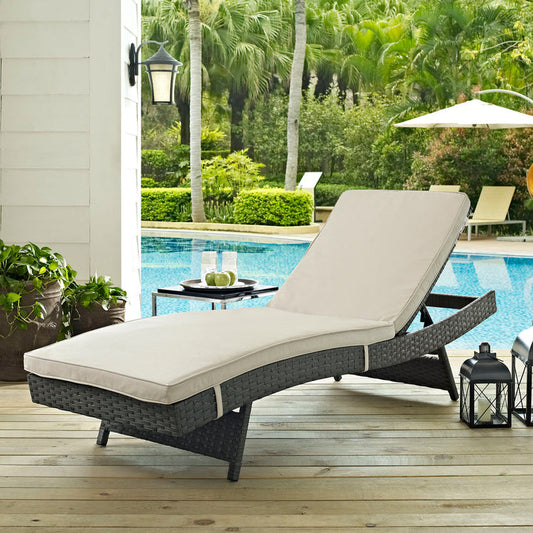 Sojourn Outdoor Patio Sunbrella® Chaise - Antique Canvas Beige