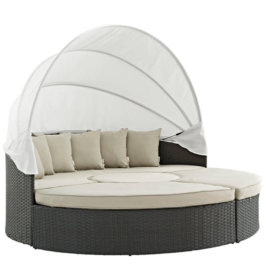 Sojourn Outdoor Patio Sunbrella® Daybed - Antique Canvas Beige