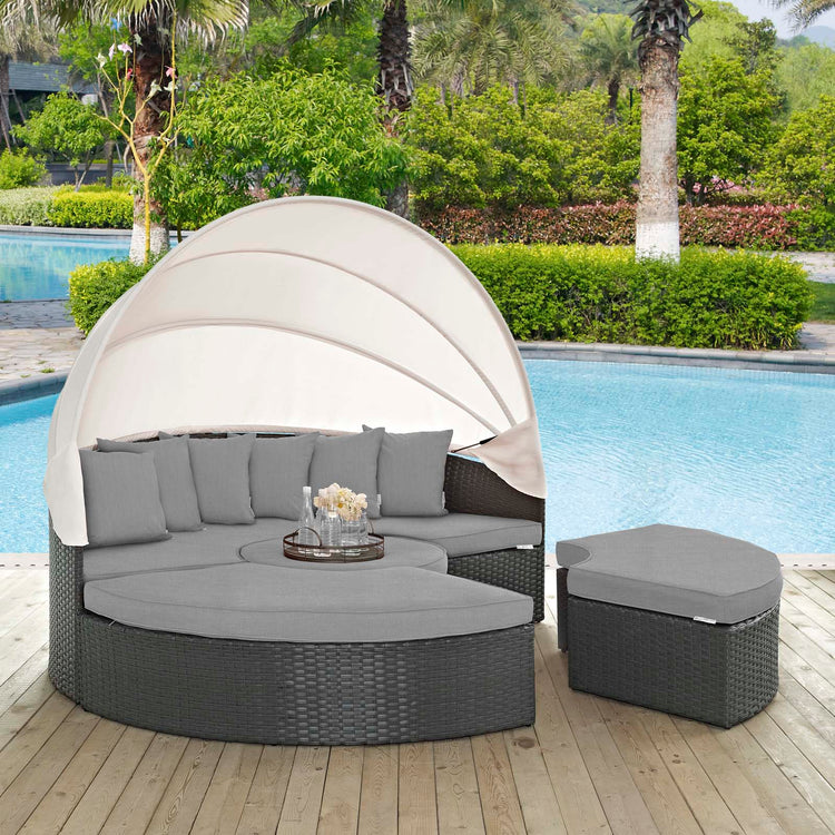 Sojourn Outdoor Patio Sunbrella® Daybed - Canvas Gray