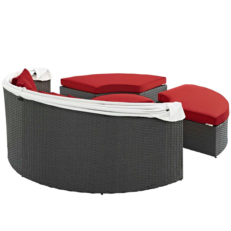 Sojourn Outdoor Patio Sunbrella® Daybed - Canvas Red