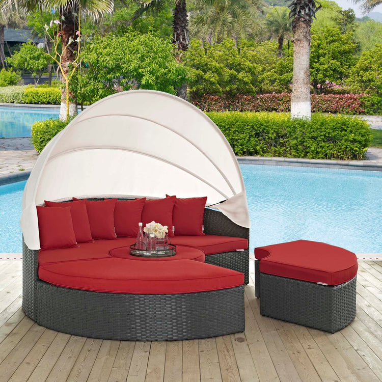Sojourn Outdoor Patio Sunbrella® Daybed - Canvas Red