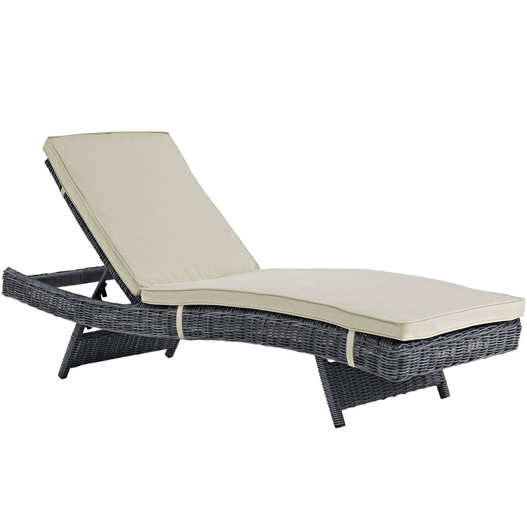 Summon Outdoor Patio Sunbrella® Chaise - Antique Canvas Beige