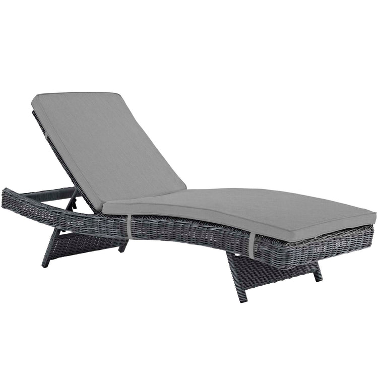 Summon Outdoor Patio Sunbrella® Chaise - Canvas Gray