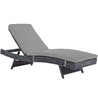 Summon Outdoor Patio Sunbrella® Chaise - Canvas Gray
