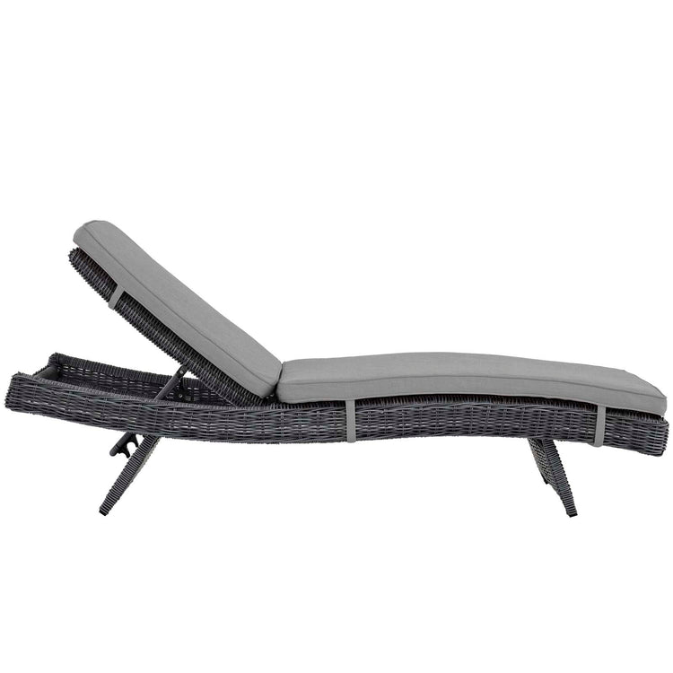 Summon Outdoor Patio Sunbrella® Chaise - Canvas Gray