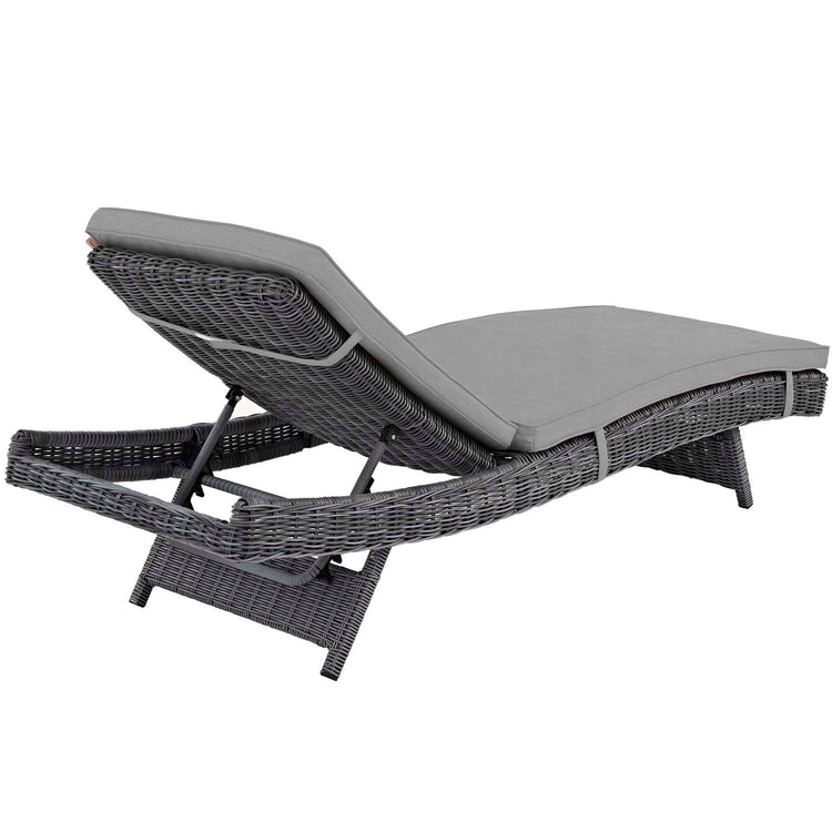 Summon Outdoor Patio Sunbrella® Chaise - Canvas Gray